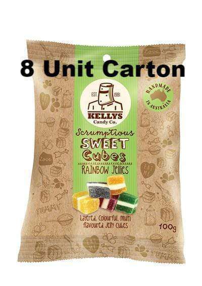 KELLY'S RAINBOW JELLIES (8 x 100 Gm Bags) Goody Goody Gum Drops online lolly shop