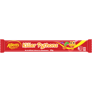 KILLER PYTHON SINGLES 23 gm Wrapped (Box of 24) Goody Goody Gum Drops online lolly shop