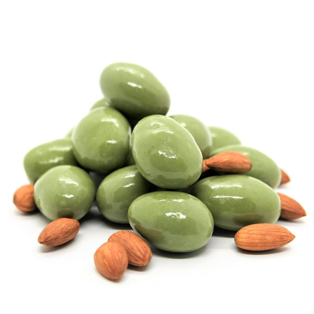 Matcha Almonds - Milk Chocolate - Chocolate Indulgence Goody Goody Gum Drops online lolly shop