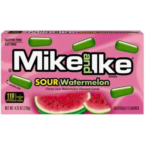 MIKE &amp; IKE Sour Watermelon CANDY FROM USA (12 x 120 Gm boxes) Goody Goody Gum Drops online lolly shop