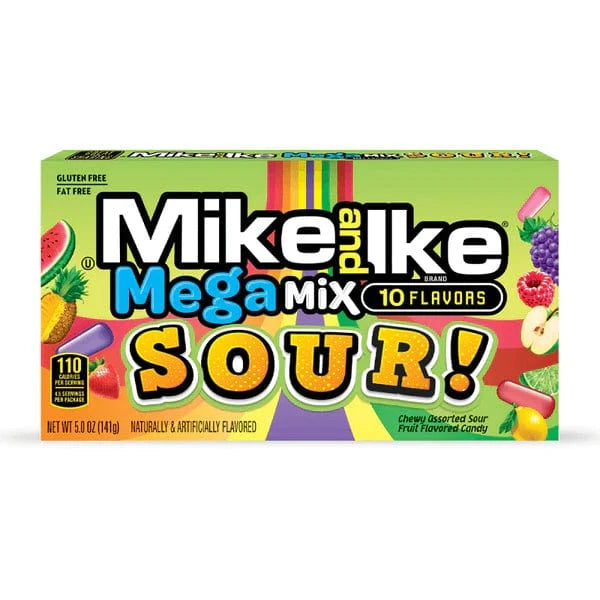 MIKE & IKE Mega Sour CANDY FROM USA (12 x 120 Gm boxes) Goody Goody Gum Drops online lolly shop
