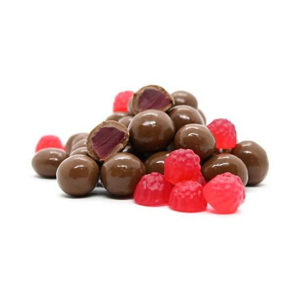Milk Chocolate Coated Raspberries - Goody Goody Gum Drops - Goody Goody ...
