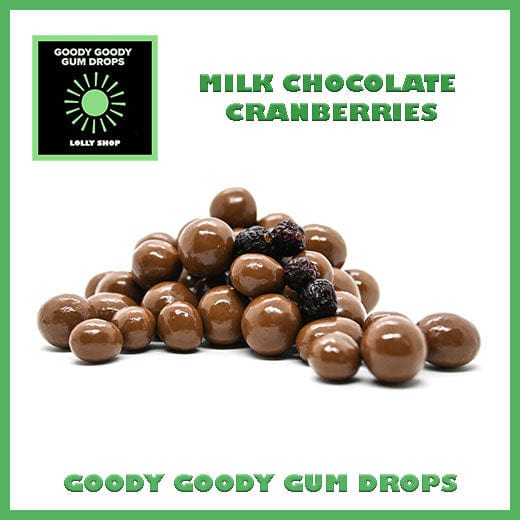 MILK CHOCOLATE CRANBERRIES Goody Goody Gum Drops online lolly shop