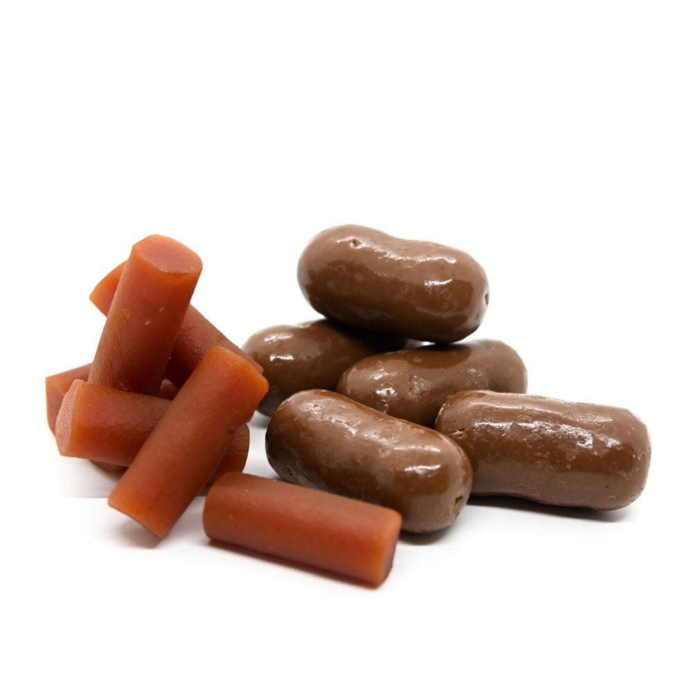 Milk Chocolate Raspberry Jumbo Bullets - 1 Kg Goody Goody Gum Drops online lolly shop