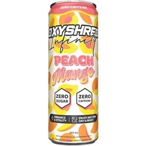 Oxyshred Infinity Peach Mango | 355 ml x 12 Cans Goody Goody Gum Drops online lolly shop