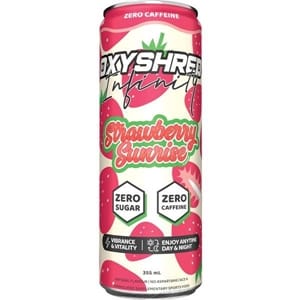 Oxyshred Infinity Strawberry Sunrise | 355 ml x 12 Cans Goody Goody Gum Drops online lolly shop