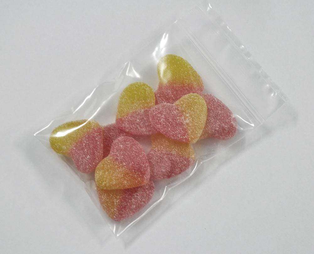 Peach Hearts (100 x 50 Gm Bags) Goody Goody Gum Drops online lolly shop