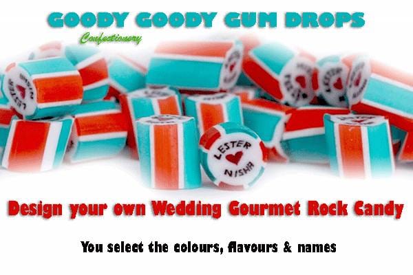 Personalised Custom-Made Rock Candy 330 x 30 Gm Clear Bags Goody Goody Gum Drops online lolly shop