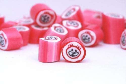 Pink Gourmet Teddy Bear Rock 1 Kg Goody Goody Gum Drops online lolly shop