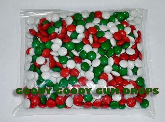 Red-Green-White Choc Drops 1 Kg Goody Goody Gum Drops online lolly shop