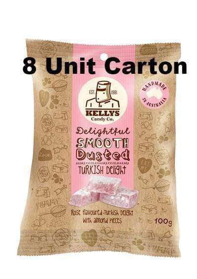 Kelly&#39;s Turkish Delight - Snack Pack 8 x 100g bags Goody Goody Gum Drops online lolly shop