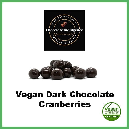 Vegan Dark Chocolate coated Cranberries Goody Goody Gum Drops online lolly shop
