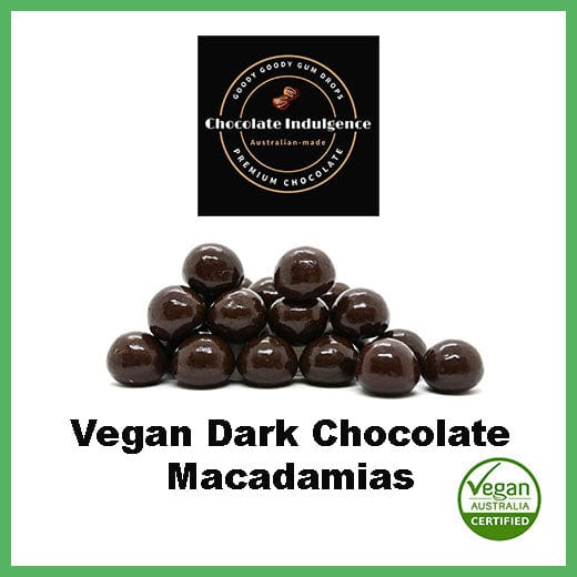 Vegan Dark Chocolate Macadamia Nuts - Chocolate Indulgence Goody Goody Gum Drops online lolly shop
