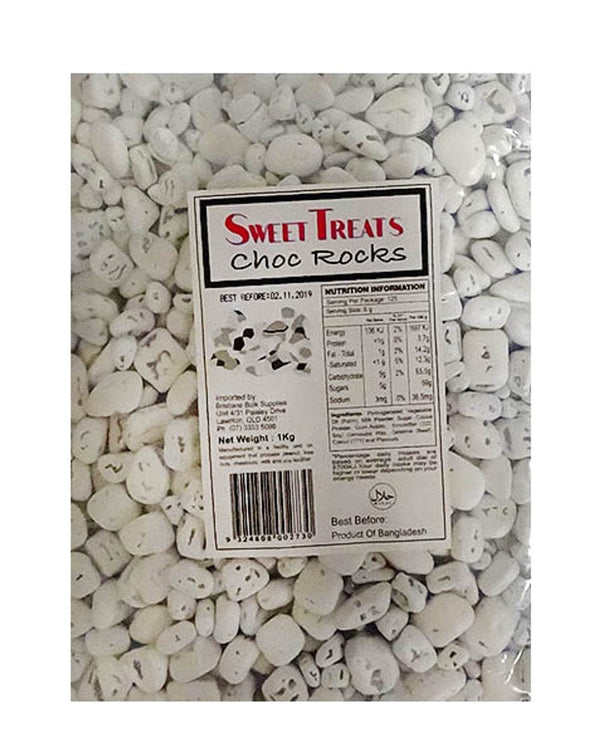 White Choc Rocks 1 Kg - Goody Goody Gum Drops